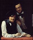 Self Portrait of the Artist with his Brother, Hermann by Franz Xavier Winterhalter